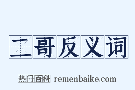 二哥反义词是什么意思的图片